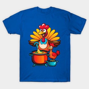 Funny Thanksgiving Turkey and Chicken Soup T-Shirt